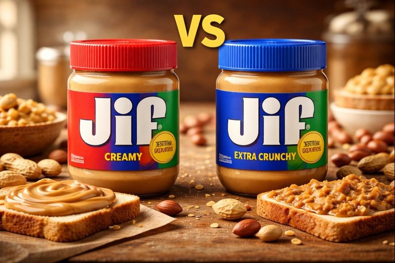 کره بادام زمینی جیف قرمز و آبی تفاوت ها